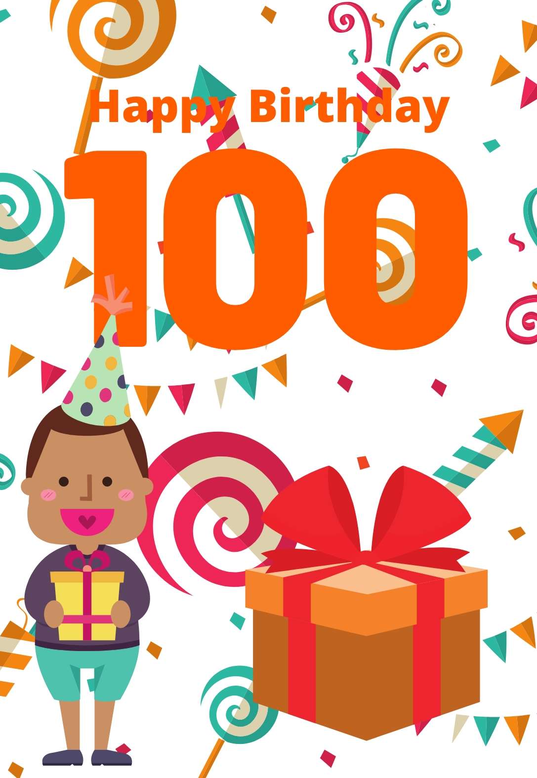 Free Printable 100th Birthday Cards - Printable Templates Free