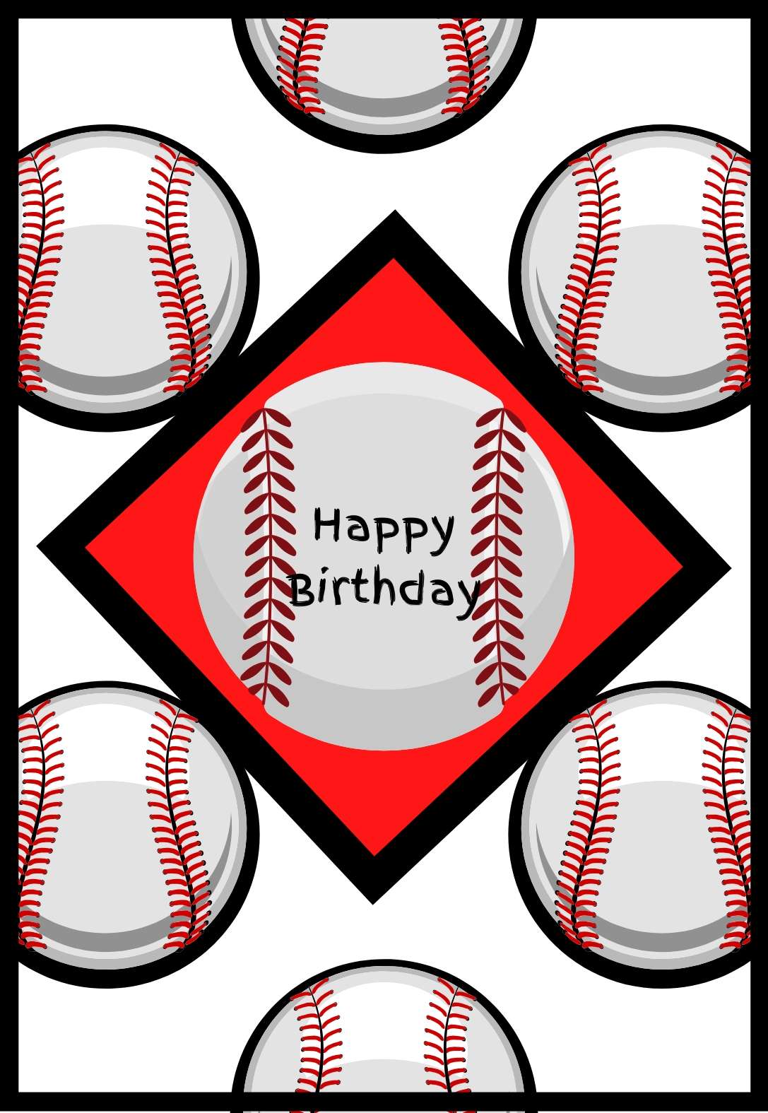 8 Stellar Baseball Printable Birthday Cards free PRINTBIRTHDAY CARDS